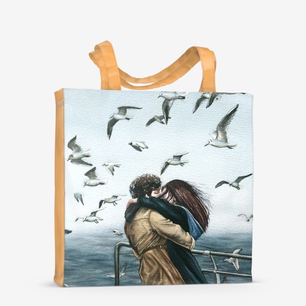 Сумка-шоппер «Любовь и чайки»