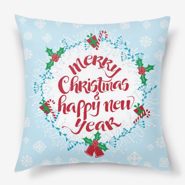 Подушка «С Рождеством и Новым Годом»