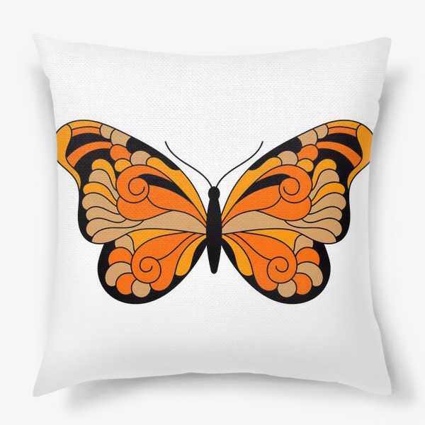 Подушка &laquo;Оранжевая бабочка&raquo;