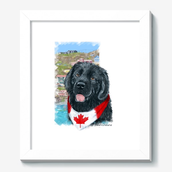 Картина &laquo;Собаки и путешествия. Ньюфаундленд. Канада.&raquo;