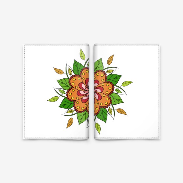 Обложка для паспорта «Цветочный узор »