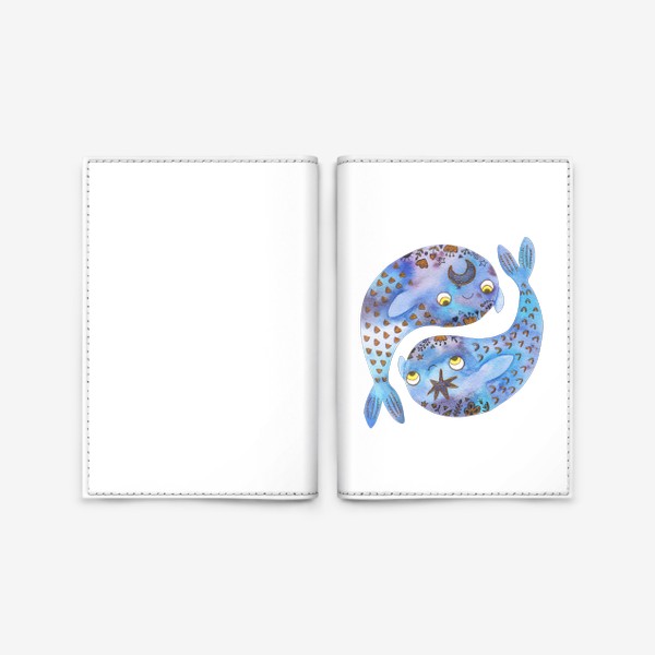 Обложка для паспорта &laquo;Рыбы. Знаки зодиака. Подарок рыбам, подарок коллеге, подруге, маме, дочке, бабушке&raquo;