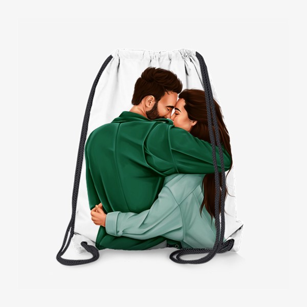 Рюкзак «Влюблённая пара в зелёном»