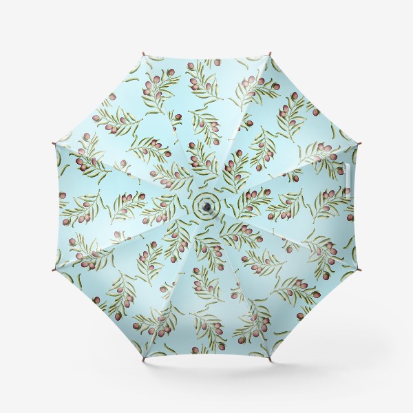 Зонт «Оливковые веточки на голубом»