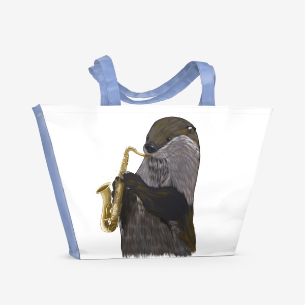 Пляжная сумка «Выдра музыкант»