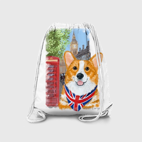 Рюкзак «Собаки и путешествия. Великобритания. Корги.»