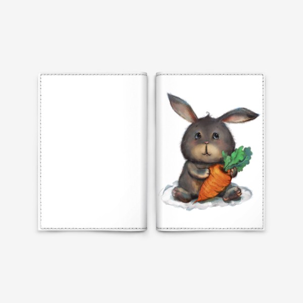 Обложка для паспорта «Rabbit with carrot»