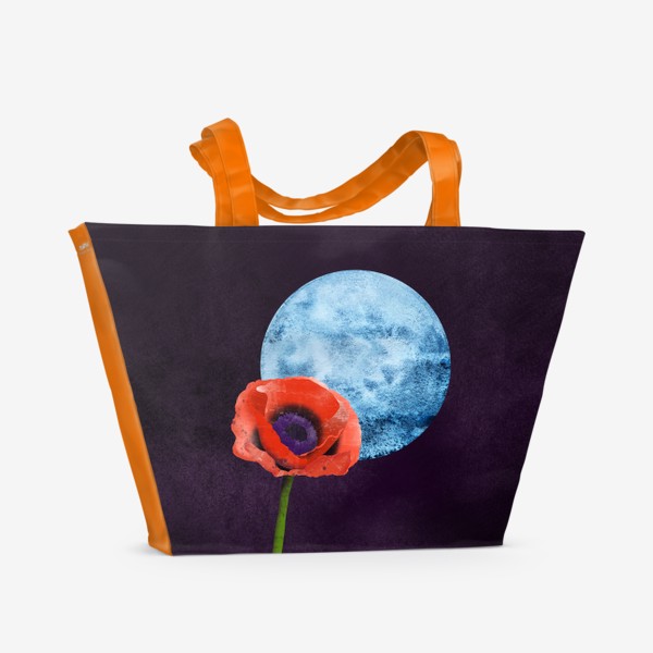 Пляжная сумка «Мак и Луна»