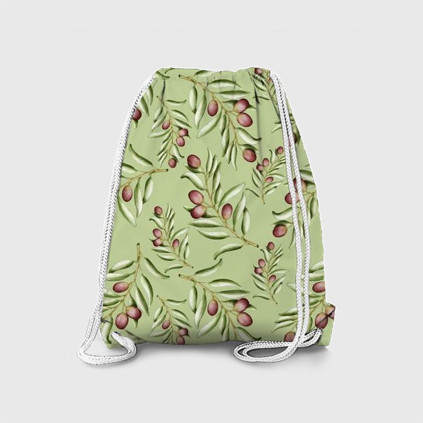 Рюкзак «Оливковые веточки на зелёном »