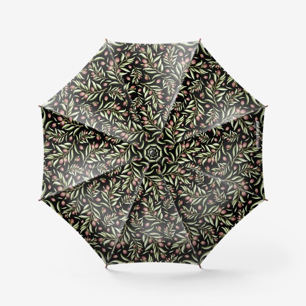 Зонт «Оливки на чёрном »