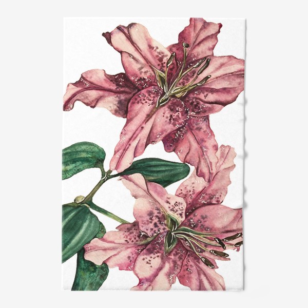 Полотенце «Розовые лилии»