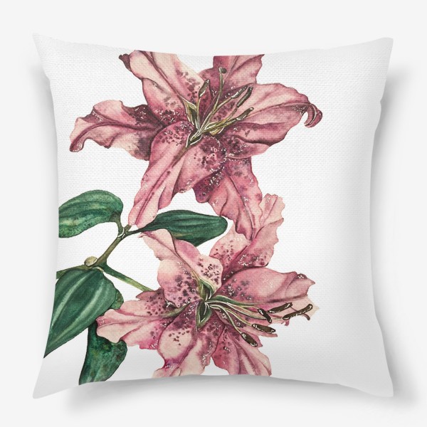 Подушка «Розовые лилии»