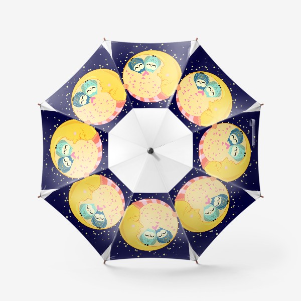 Зонт «Влюбленные совы на луне»