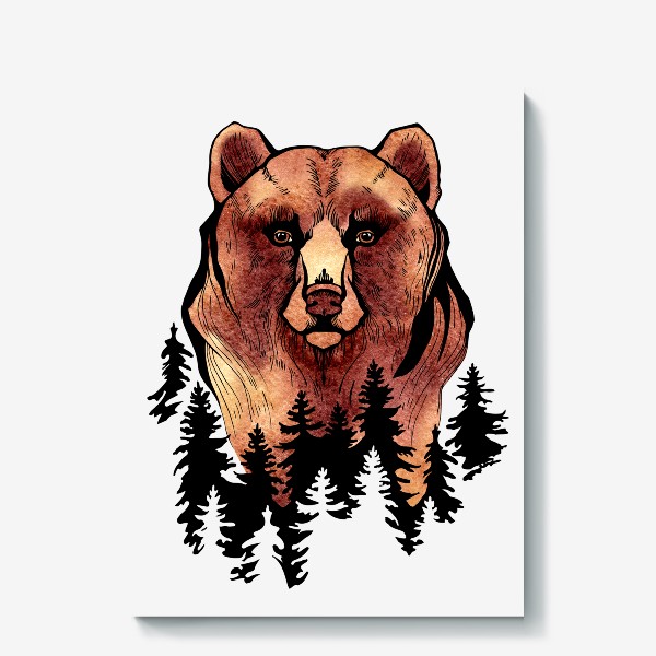 Холст «Бурый медведь»