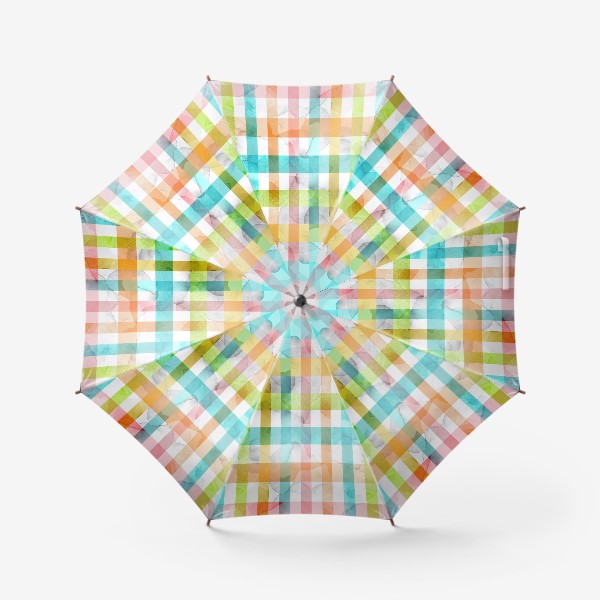 Зонт «Акварельная летняя клетка»