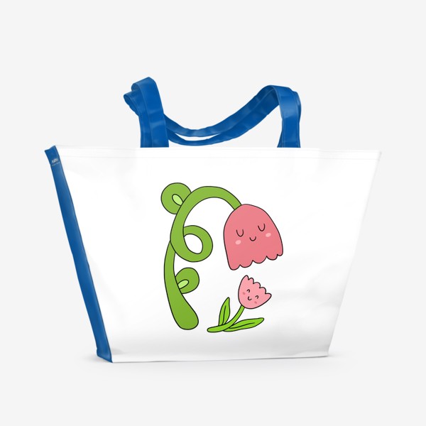 Пляжная сумка «Веселые цветы (подарок маме, день матери)»