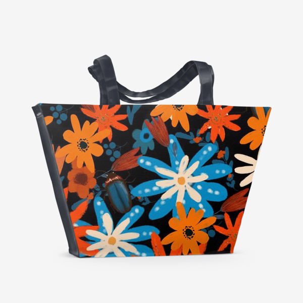 Пляжная сумка «цветочный дождь»