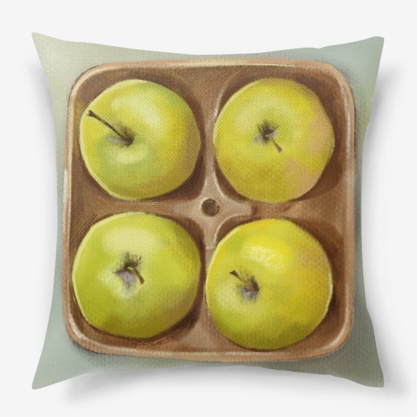 Подушка «Зелёные яблоки»