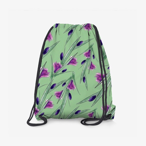 Рюкзак «Крокусы на зеленом»