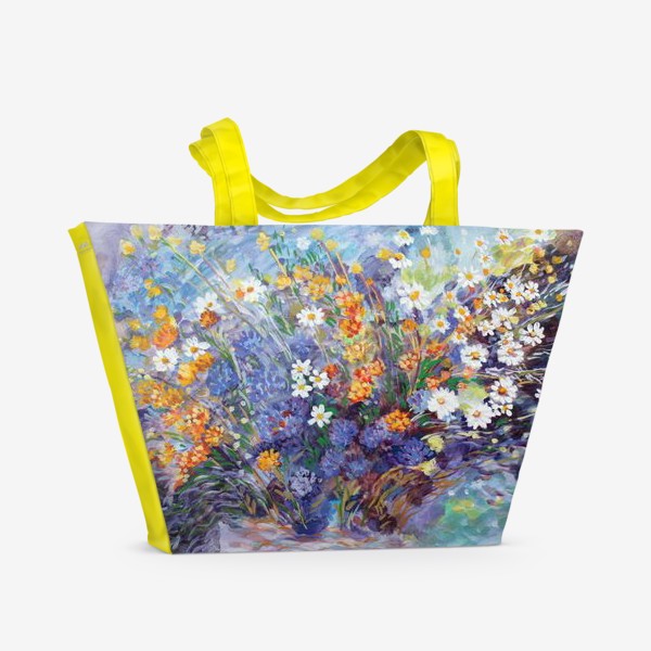 Пляжная сумка «Цветочная корзинка»