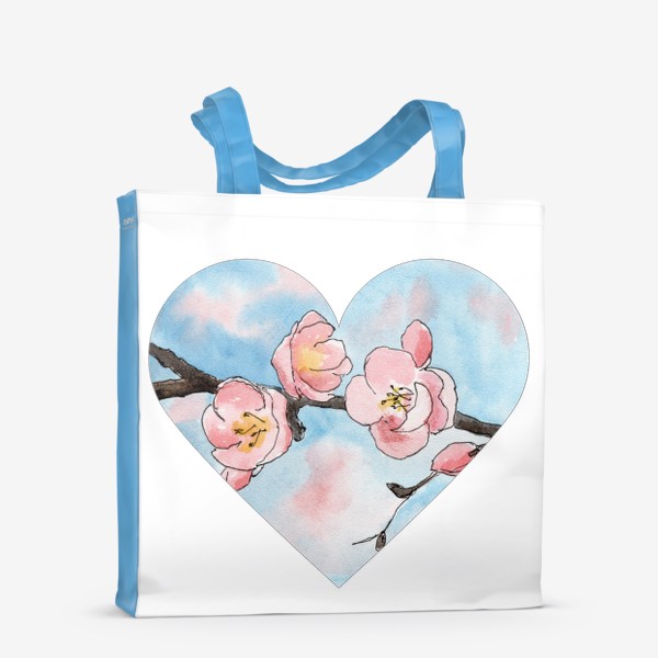 Сумка-шоппер «Сердце - цветущая сакура»
