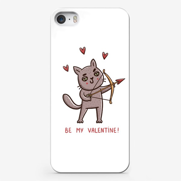 Чехол iPhone «Дерзкий кот - купидон. Подарок на 14 февраля. Be my Valentine! День Святого Валентина»