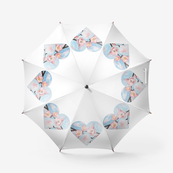 Зонт «Сердце - цветущая сакура»