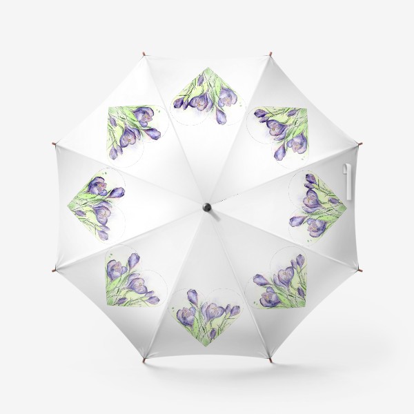 Зонт «Весна в сердце - цветущие крокусы»