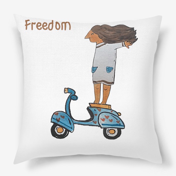 Подушка «Свободная девушка Freedom»