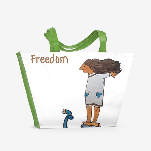Пляжная сумка «Свободная девушка Freedom»