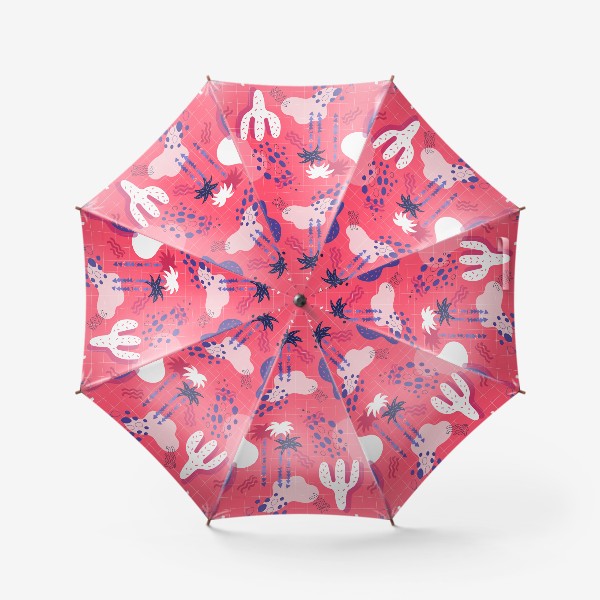 Зонт «Ярко-розовый закат - абстракция»
