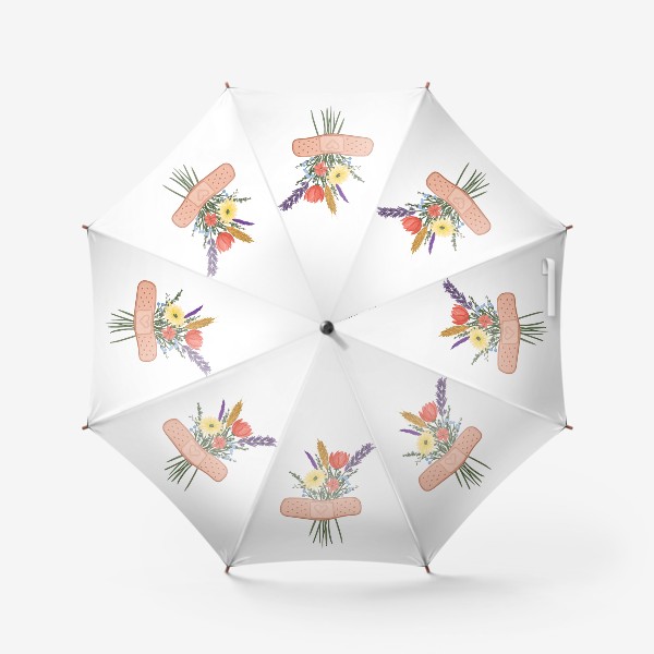 Зонт &laquo;Пластырь с цветами&raquo;