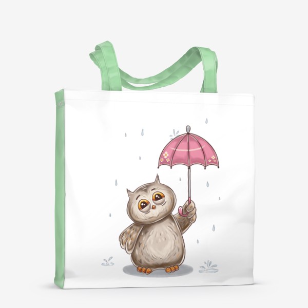Сумка-шоппер «Сова с зонтиком»