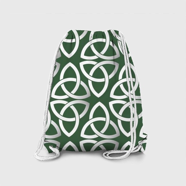 Рюкзак «Кельтский узор на зеленом фоне»