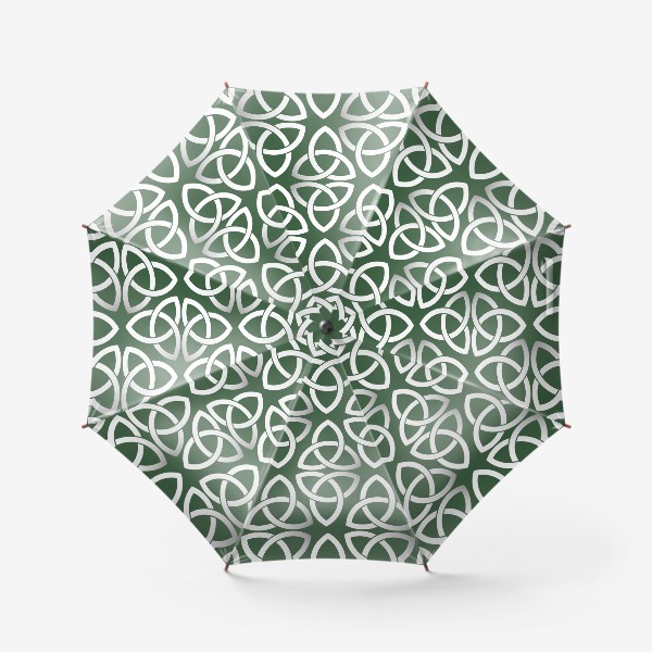 Зонт «Кельтский узор на зеленом фоне»