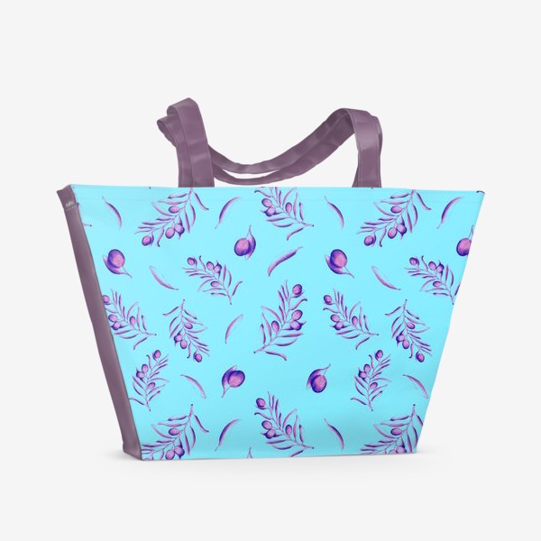 Пляжная сумка «Оливки на голубом»