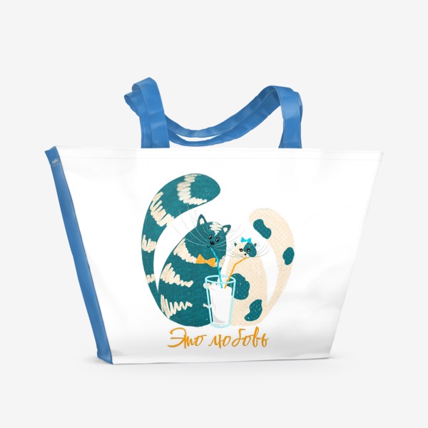 Пляжная сумка «Влюблённые коты»
