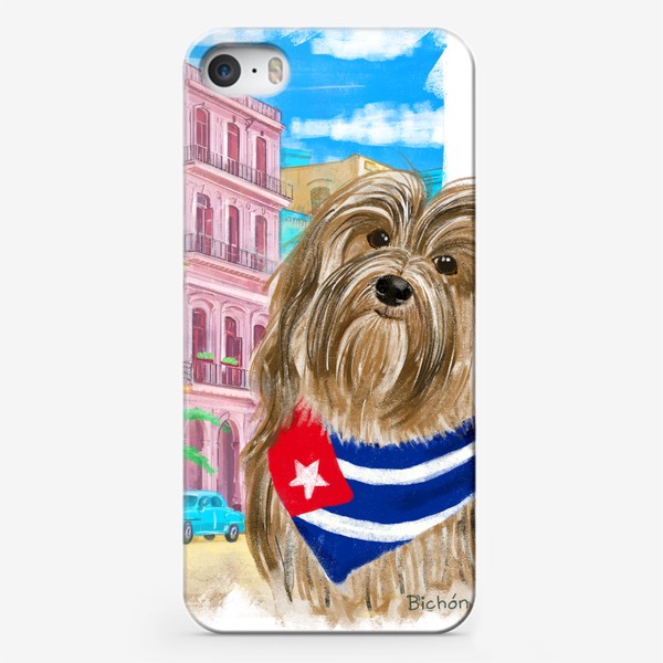Чехол iPhone «Собаки и путешествия. Гаванский бишон. Куба.»