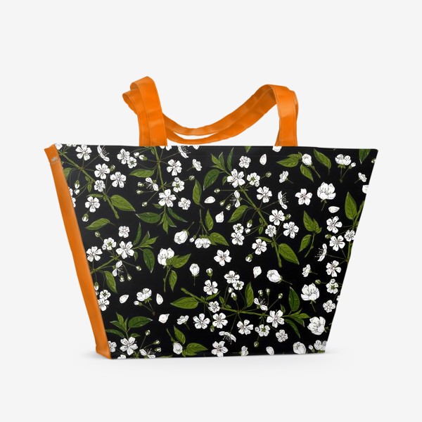 Пляжная сумка «цветущая вишня»