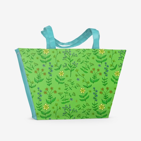 Пляжная сумка «текстура цветы»