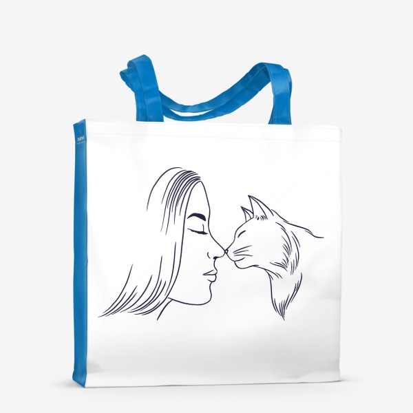 Сумка-шоппер «Девушка и Кошка»