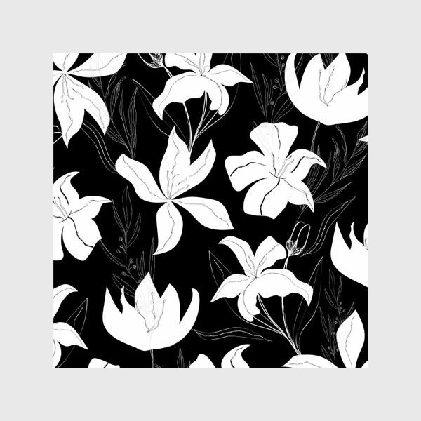 Шторы «белые лилии, цветы»