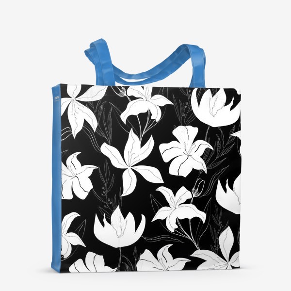 Сумка-шоппер «белые лилии, цветы»