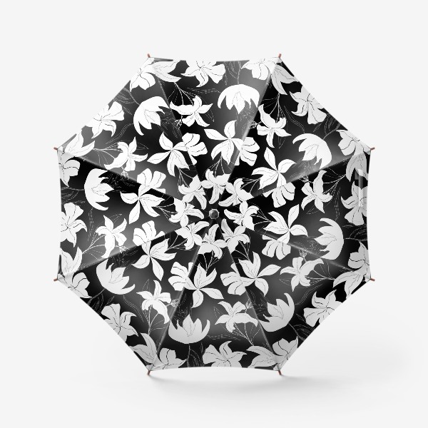 Зонт «белые лилии, цветы»