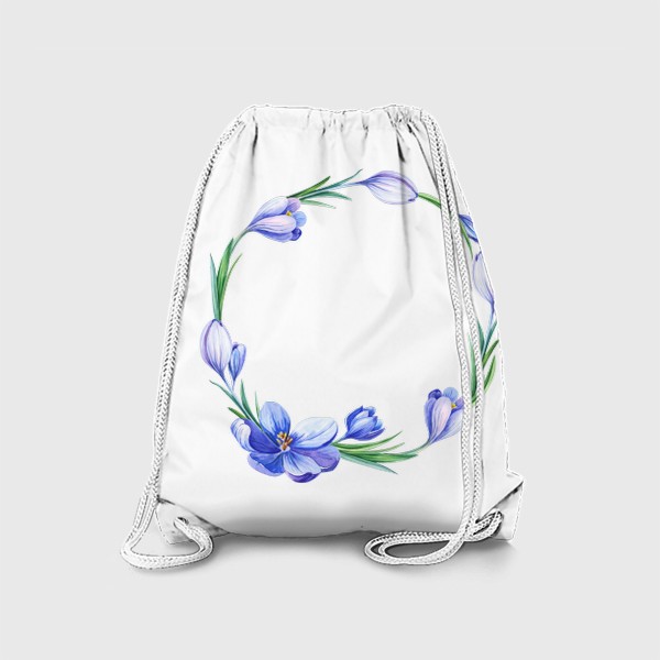 Рюкзак «Весенний венок с крокусами»