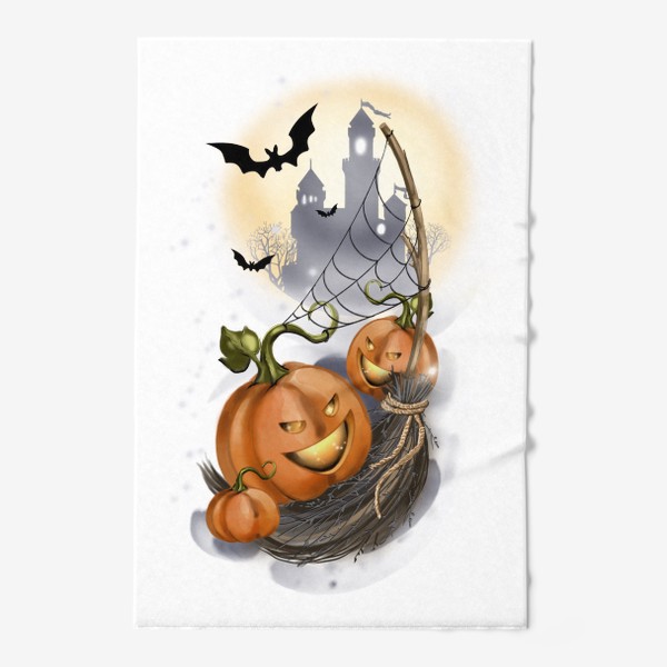 Полотенце «Хеллоуин, тыквы к празднику»
