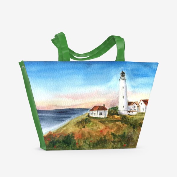 Пляжная сумка &laquo;Пейзаж с маяком&raquo;