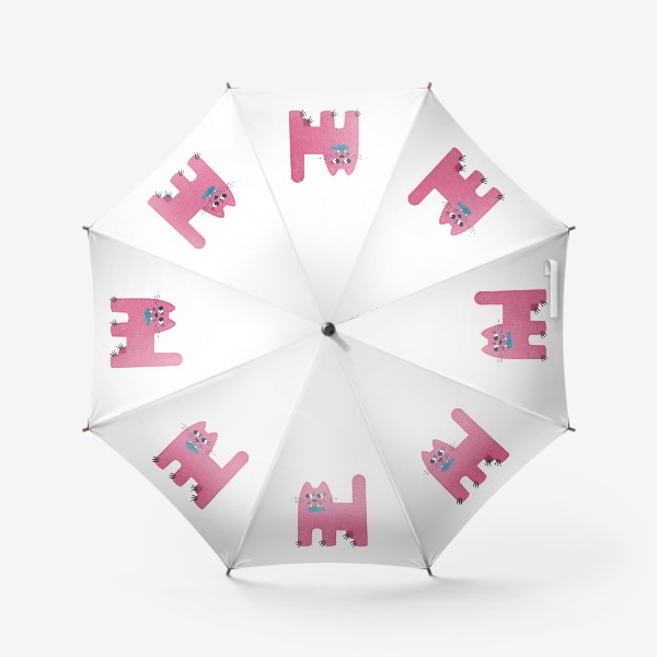 Зонт «Розовая кошечка с рыбкой»