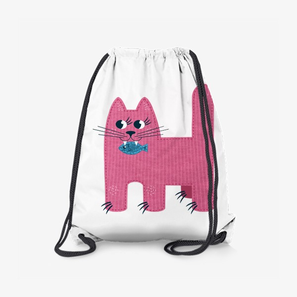 Рюкзак «Розовая кошечка с рыбкой»