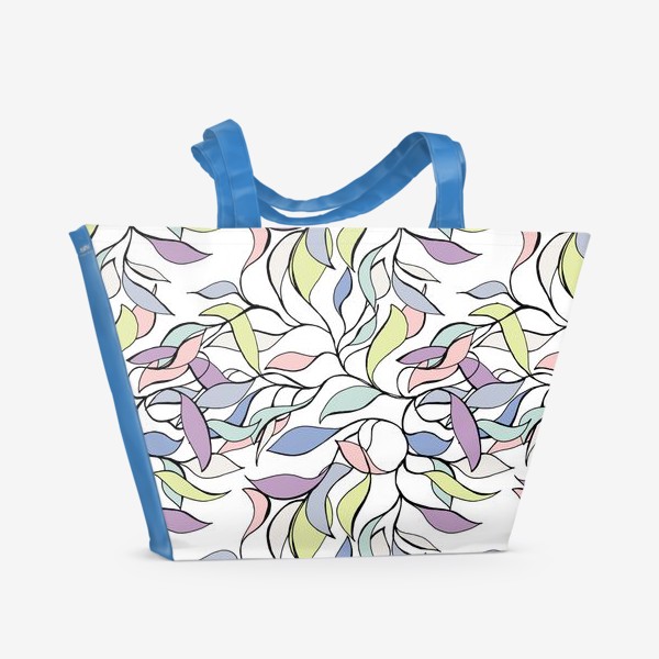 Пляжная сумка «Pastel leaves»